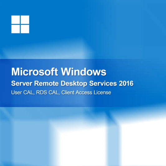 Licença de Acesso de Cliente (CAL) de Usuário para Serviços de Área de Trabalho Remota do Microsoft Windows Server 2016, CAL RDS, Licença de Acesso de Cliente