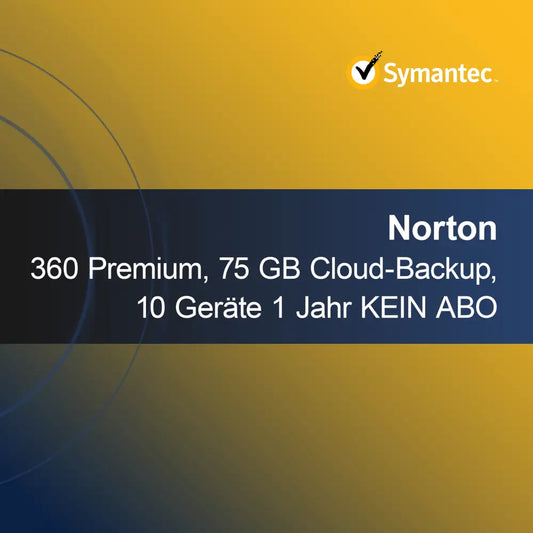 Norton 360 Premium, 75 GB felhőalapú biztonsági mentés, 10 eszköz 1 év NINCS ELŐFIZETÉS